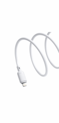 Kabel Baseus Silky USB/Lightning 1m 2.4A bílý