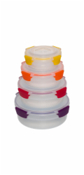 Joseph Joseph Nest Lock 4-Piece  Multic. Round Food Container Set