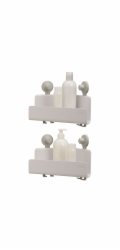 Joseph Joseph EasyStore 2-piece  White Corner Shower Shelf Set