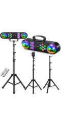 LIGHT4ME MAGIC BAR 2 multiefektové světlo s par efektem Magic Ball bílá UV stroboskop 2x laserový dálkový ovladač R/G
