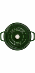 Staub La Cocotte 24cm rund  Basilikum-Grün, Gusseisen