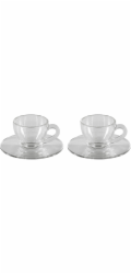 Bialetti Moka-Cup Set Glass  ISTITUZIONALE 2 Cups