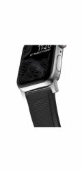 Nomad řemínek Rugged Strap pro Apple Watch 44/45/49mm - Black/Silver Hardware