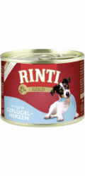 RINTI Gold Poultry hearts - vlhké krmivo pro psy - 185g