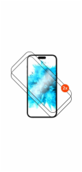 Tvrzené sklo FIXED Full-Cover s aplikátorem pro Apple iPhone 17, 2ks, černé