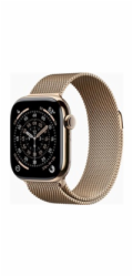 Apple Watch Series 11 GPS + Cellular 42mm Gold Titanium Case with Gold Milanese Loop