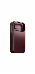 NOMAD pouzdro Modern Leather Folio Magsafe Horween pro iPhone 17 Pro - Burgundy Chromexcel