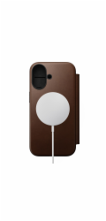 NOMAD pouzdro Modern Leather Folio Magsafe pro iPhone 17 - Brown