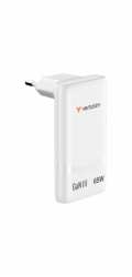 Verbatim Fold n Go GaN Charger  65W 2xUSB C weiß klappb.St.32355