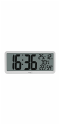 TFA 60.4525.02 white digital  radio clock with room climate