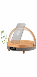 KIENZLE LED Alarm Clock w. Blue-  tooth Speaker + Wireless Charger