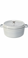 Staub La Cocotte 26cm rund,  weisser Trüffel, Gusseisen