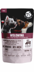PET REPUBLIC Mini Jemně nakrájené hovězí maso - Mokré krmivo pro psy - 100 g