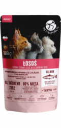 PET REPUBLIC Adult Losos nakrájený nadrobno - mokré krmivo pro kočky- 100 g