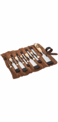 Kirschen Chisel set in leather  case, 12 pcs.