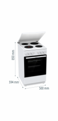 Gorenje GE5A23WH 50cm  Electric Freestanding Stove