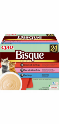 INABA Ciao Bisque Creamy soup with tuna, chicken, beef and salmon Box - pamlsek pro kočky - 24x40g
