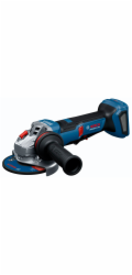 Bosch Powertools Akumulátorová úhlová bruska GWS 18V-11PS Professional (bez nářadí), 18 V (modro-černá, bez baterie a nabíječky, přídavná rukojeť, v L-BOXX)