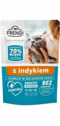 FRENDI Kousky v krůtí omáčce - mokré krmivo pro kočky - 100 g