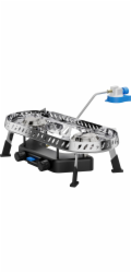 Campingaz Camping Stove Camp & Trek Twin Connect (stříbrno-černý, 2 varné zóny 2x 2 kW, pro CV470 Plus)