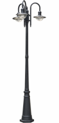 DOMOLETTI Lampa Korna, 15W, 3XE27, IP44, černá, 60,8 cm x 212 cm