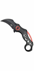 Nůž SCK Steel Claw Knives Karambit K29, černý a červený