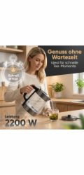 ProfiCook PC-WKS 1322 G elektrická konvice 1,7 l 2200 W Černá, Průhledná