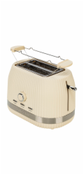 Guzzini Sous Chef Toaster  with Folding Tongs, cream