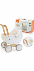 Viga Toys VIGA Dřevěný kočárek pro panenky s gondolou