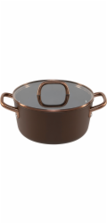ZWILLING Milano Stock Pot with  Glass Lid 24 cm, Brown