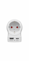 Hama Reiseadapter, "EU to US",  USB-C (PD), 20 W