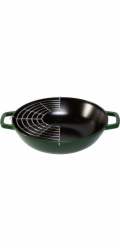 Staub Wok 30 cm mit Deckel  Gusseisen, Basilikum-grün
