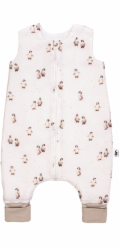 Celoroční spací pytel z mušelínu s ponožkami PULP BAMBOO - 1,5 TOG až 2,5 roku - Penguins