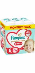 Plenkové kalhotky Pampers Premium Care 6, 13-17 kg, 72 ks.