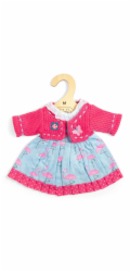 Bigjigs Toys Šaty s plameňáky a růžovým svetříkem pro panenku 34 cm