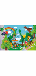Vilac Dřevěná knížka s puzzle Dobrodružství