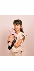 Doudou Plyšová taška přes rameno Medvídek růžový 30 cm