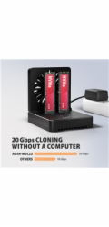 AXAGON ADSA-M2C22, USB-C 20Gbps dokovací stanice pro 2× M.2 NVMe/SATA SSD s funkcí klonování