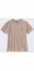 Carhartt Tričko Carhartt Iconic WK87 Pocket světle taupe