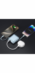 Swissten Powerbanka Swissten SPACE Powerbanka Univerzální externí baterie USB-C / Lightning / 10000 mAh Modrá