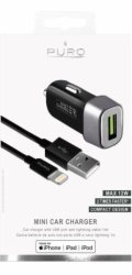 Puro Nabíječka Mini 1x USB-A 2,4 A (FCMCHUSBAPLT24CBLK)