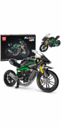 LeanToys Stavební kostky Závodní Motocykl Sportovní Černá 656 dílků.