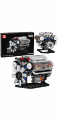 LeanToys Mechanický model motoru V8 od s pohyblivými písty, 552 dílků.