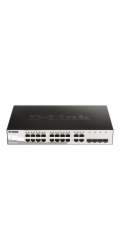 D-Link DGS-1210-20 20-port Gigabit Smart+ Switch, 16x GbE, 4x RJ45/SFP, fanless