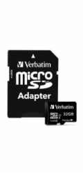 VERBATIM MicroSDHC karta 32GB Premium, U1 + SD adaptér