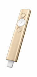 LOGITECH Spotlight Presentation remote control 3 buttons gold
