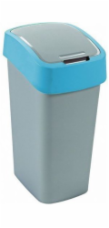 Curver® FLIP BIN 45 litrů, šedá/stříbrná/modrá, na odpadky