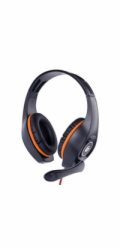 GEMBIRD sluchátka s mikrofonem GHS-05-O, gaming, černo-oranžová, 1x 4-pólový 3,5mm jack