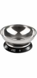 Kuchyňská váha Girmi, PS8400, elektronická, nerezová ocel, displej, funkce Tare, 3 x AAA, 1,5 V