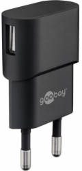 Goobay Napájecí a nabíjecí adaptér 230V na 2x USB, max.2,4A, černý